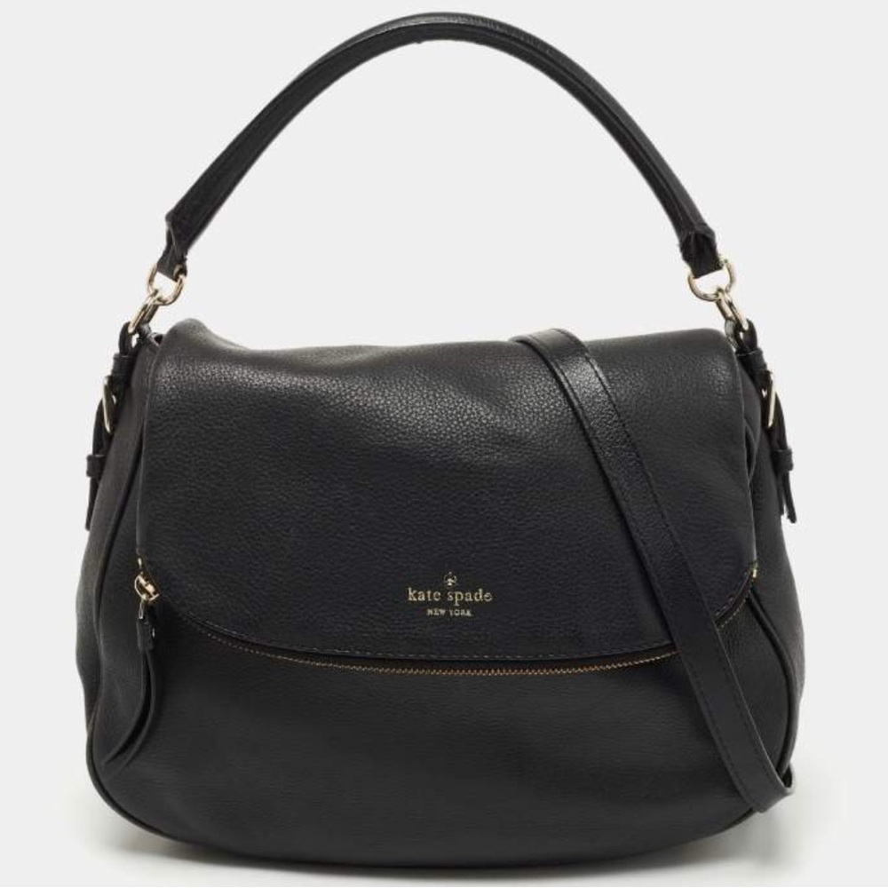 Kate Spade Black Leather Shoulder Bag with clutch. Kate Spade Cobble Hill Penny